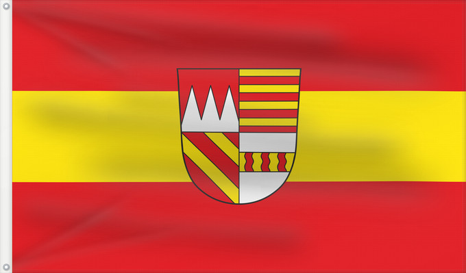 Bandera, con dos ojales metálicos y lado del asta reforzado: Aura i.Sinngrund (Spessart-Mainland)