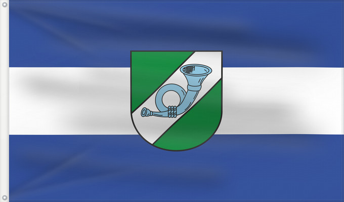 Bandera, con dos ojales metálicos y lado del asta reforzado: Esselbach (Spessart-Mainland)