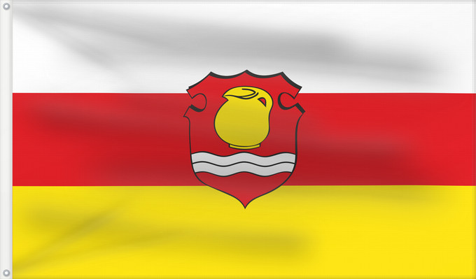 Bandera, con dos ojales metálicos y lado del asta reforzado: Hafenlohr (Spessart-Mainland)