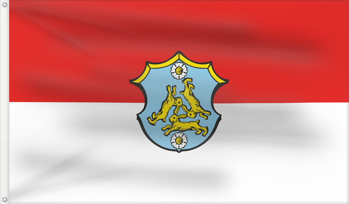 Bandera, con dos ojales metálicos y lado del asta reforzado: Hasloch (Spessart-Mainland)
