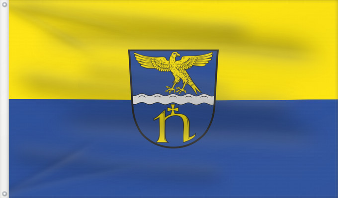 Bandera, con dos ojales metálicos y lado del asta reforzado: Karbach, M (Spessart-Mainland)