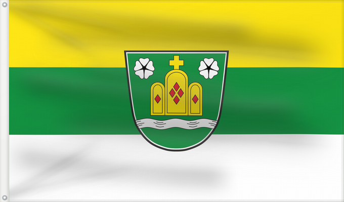 Bandera, con dos ojales metálicos y lado del asta reforzado: Karsbach (Fränkisches Weinland)