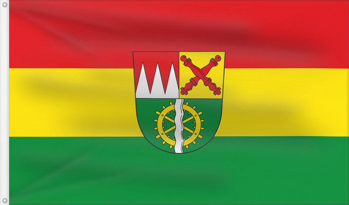 Bandera, con dos ojales metálicos y lado del asta reforzado: Mittelsinn (Spessart-Mainland)