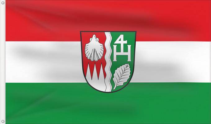 Bandera, con dos ojales metálicos y lado del asta reforzado: Obersinn, M (Spessart-Mainland)