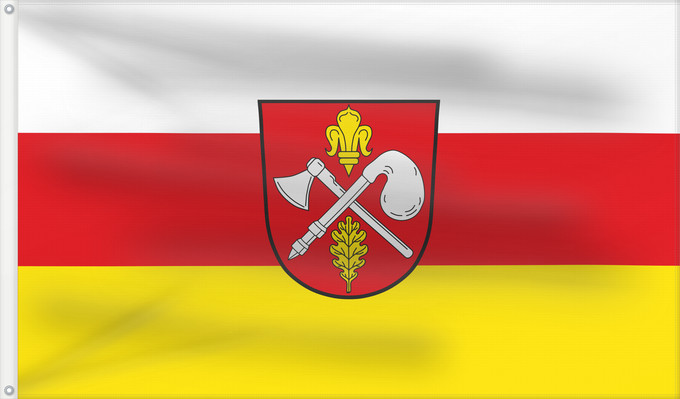 Bandera, con dos ojales metálicos y lado del asta reforzado: Rechtenbach (Spessart-Mainland)