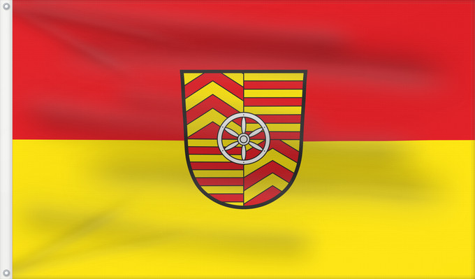 Bandera, con dos ojales metálicos y lado del asta reforzado: Rieneck, St (Spessart-Mainland)