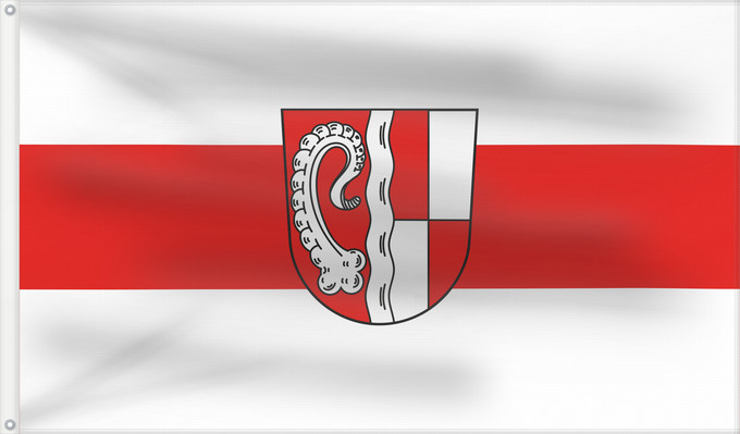 Bandera, con dos ojales metálicos y lado del asta reforzado: Urspringen (Spessart-Mainland)