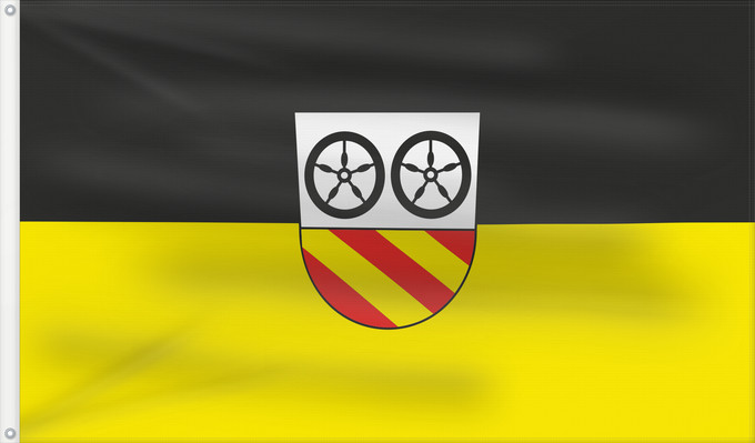 Bandera, con dos ojales metálicos y lado del asta reforzado: Euerbach (Fränkisches Weinland)