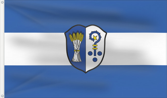 Bandera, con dos ojales metálicos y lado del asta reforzado: Geldersheim (Fränkisches Weinland)