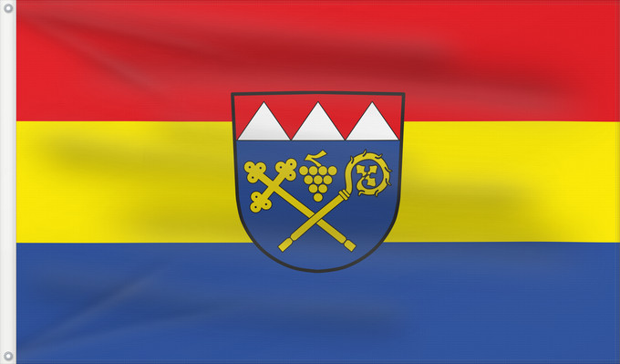 Bandera, con dos ojales metálicos y lado del asta reforzado: Kolitzheim (Fränkisches Weinland)