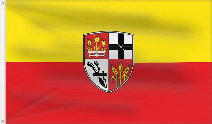 Bandera, con dos ojales metálicos y lado del asta reforzado: Lülsfeld (Fränkisches Weinland)
