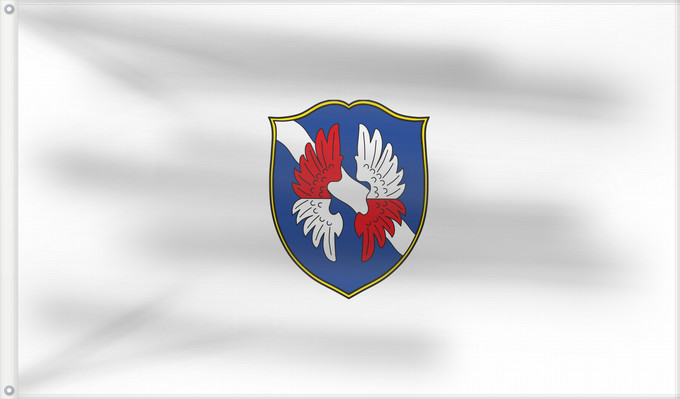 Bandera, con dos ojales metálicos y lado del asta reforzado: Niederwerrn (Fränkisches Weinland)