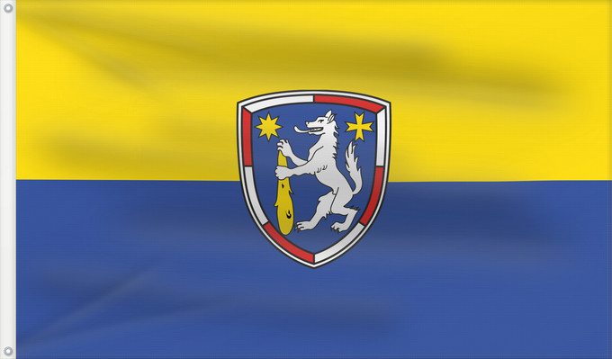 Bandera, con dos ojales metálicos y lado del asta reforzado: Wasserlosen (Fränkisches Weinland)