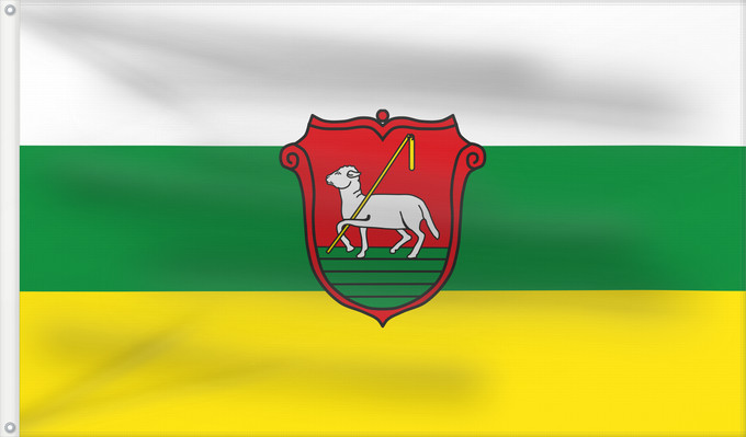 Bandera, con dos ojales metálicos y lado del asta reforzado: Bütthard, M (Fränkisches Weinland)