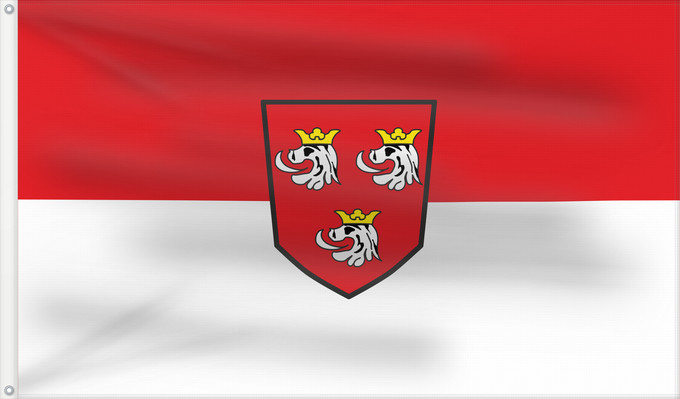 Bandera, con dos ojales metálicos y lado del asta reforzado: Estenfeld (Fränkisches Weinland)