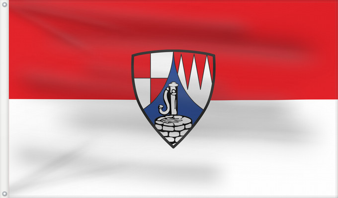 Bandera, con dos ojales metálicos y lado del asta reforzado: Gerbrunn (Fränkisches Weinland)
