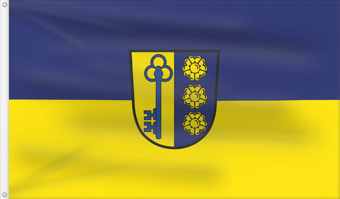 Bandera, con dos ojales metálicos y lado del asta reforzado: Greußenheim (Fränkisches Weinland)
