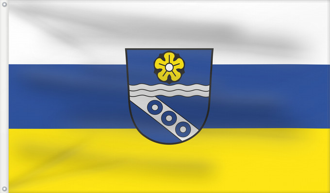 Bandera, con dos ojales metálicos y lado del asta reforzado: Hausen b.Würzburg (Fränkisches Weinland)