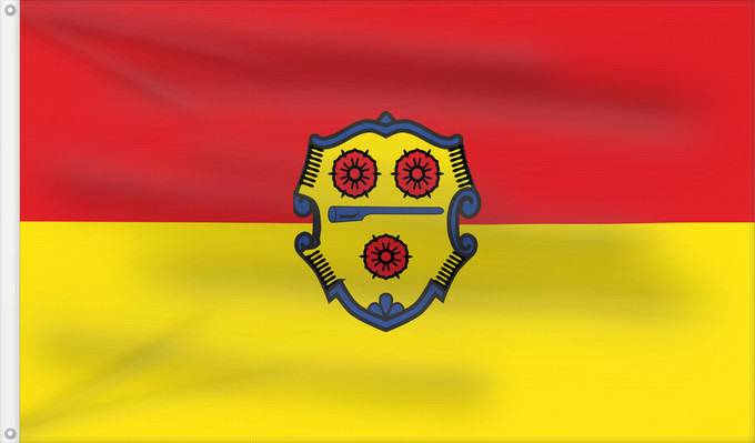 Bandera, con dos ojales metálicos y lado del asta reforzado: Helmstadt, M (Fränkisches Weinland)