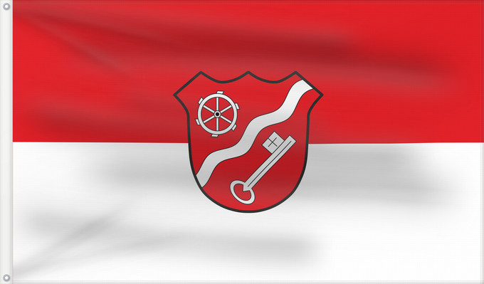 Bandera, con dos ojales metálicos y lado del asta reforzado: Kürnach (Fränkisches Weinland)
