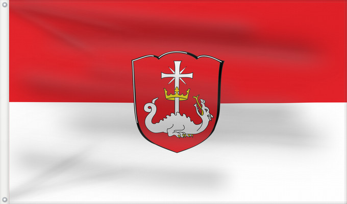 Bandera, con dos ojales metálicos y lado del asta reforzado: Margetshöchheim (Fränkisches Weinland)