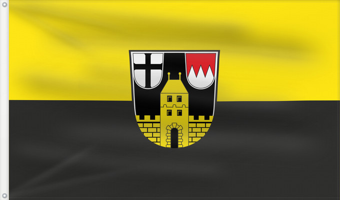 Bandera, con dos ojales metálicos y lado del asta reforzado: Neubrunn, M (Fränkisches Weinland)