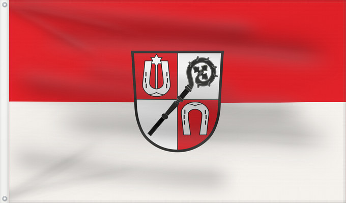 Bandera, con dos ojales metálicos y lado del asta reforzado: Eisenheim, M (Fränkisches Weinland)