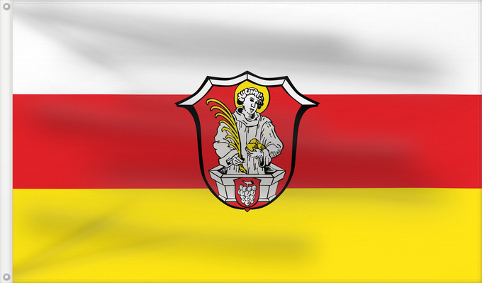 Bandera, con dos ojales metálicos y lado del asta reforzado: Randersacker, M (Fränkisches Weinland)