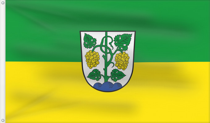 Bandera, con dos ojales metálicos y lado del asta reforzado: Remlingen, M (Fränkisches Weinland)