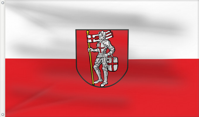 Bandera, con dos ojales metálicos y lado del asta reforzado: Röttingen, St (Fränkisches Weinland)