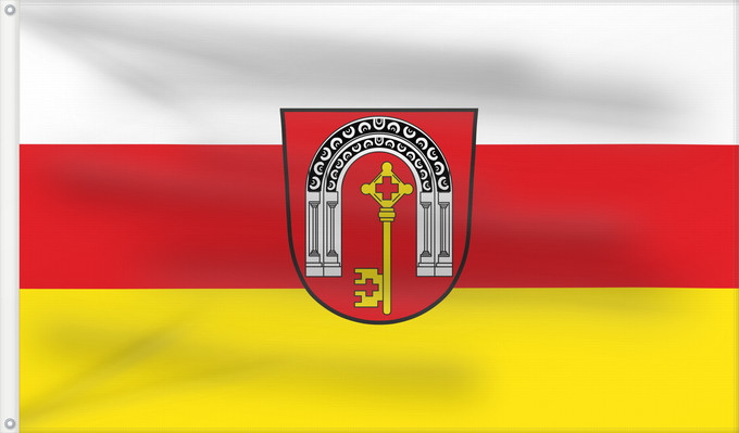 Bandera, con dos ojales metálicos y lado del asta reforzado: Leinach (Fränkisches Weinland)