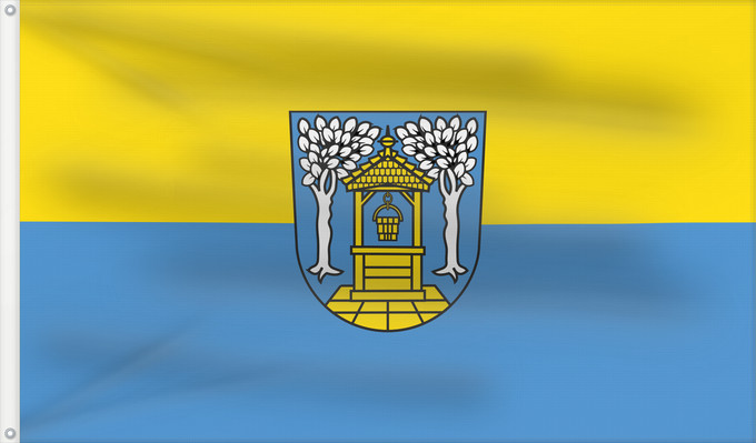 Bandera, con dos ojales metálicos y lado del asta reforzado: Waldbrunn (Fränkisches Weinland)