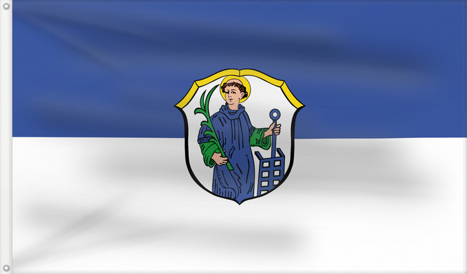 Bandera, con dos ojales metálicos y lado del asta reforzado: Zell a.Main, M (Fränkisches Weinland)
