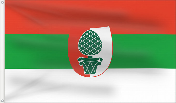 Bandera, con dos ojales metálicos y lado del asta reforzado: Augsburg (Bayerisch-Schwaben)