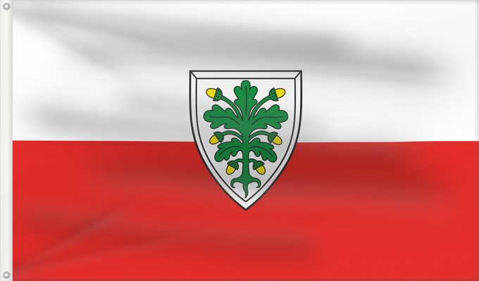 Bandera, con dos ojales metálicos y lado del asta reforzado: Aichach, St (Bayerisch-Schwaben)