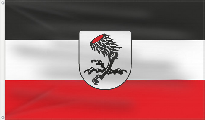 Bandera, con dos ojales metálicos y lado del asta reforzado: Aindling, M (Bayerisch-Schwaben)