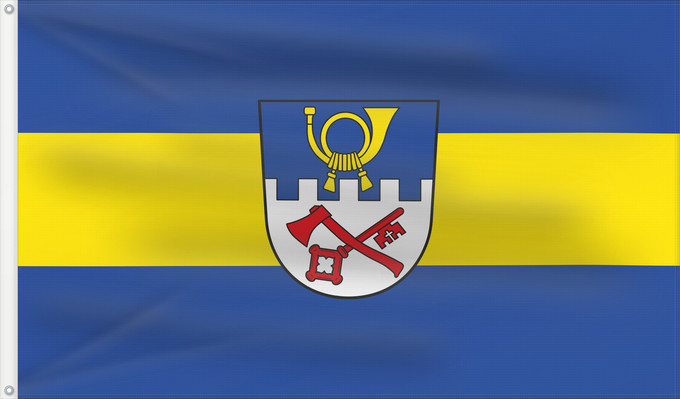 Bandera, con dos ojales metálicos y lado del asta reforzado: Eurasburg (Bayerisch-Schwaben)