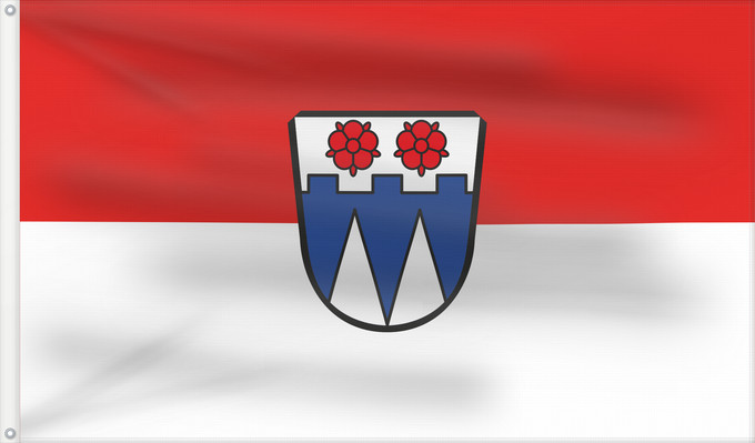 Bandera, con dos ojales metálicos y lado del asta reforzado: Rehling (Bayerisch-Schwaben)