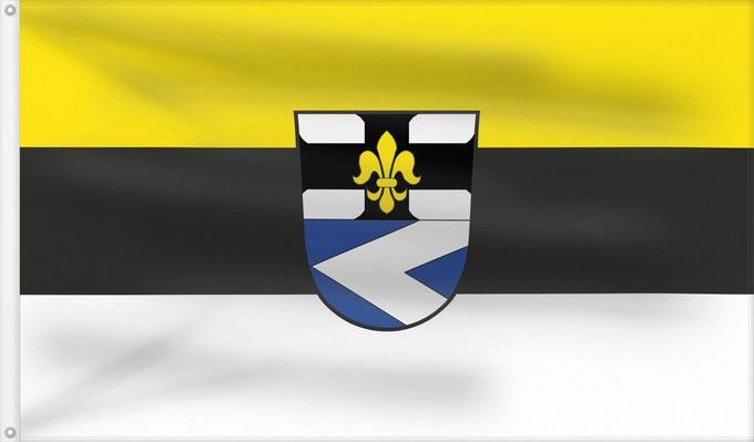 Bandera, con dos ojales metálicos y lado del asta reforzado: Sielenbach (Bayerisch-Schwaben)