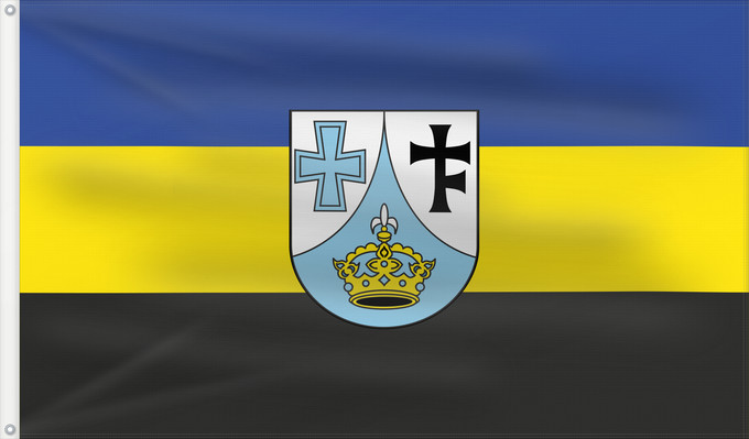 Bandera, con dos ojales metálicos y lado del asta reforzado: Todtenweis (Bayerisch-Schwaben)