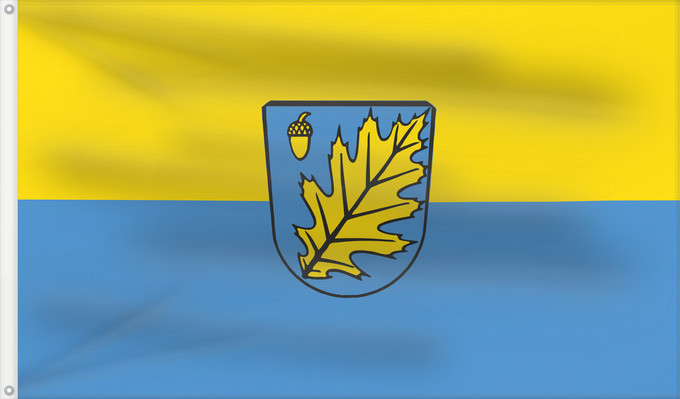 Bandera, con dos ojales metálicos y lado del asta reforzado: Aystetten (Bayerisch-Schwaben)