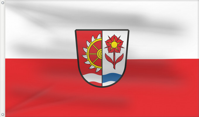 Bandera, con dos ojales metálicos y lado del asta reforzado: Diedorf, M (Bayerisch-Schwaben)