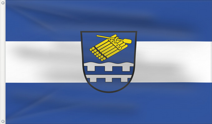 Bandera, con dos ojales metálicos y lado del asta reforzado: Ellgau (Bayerisch-Schwaben)