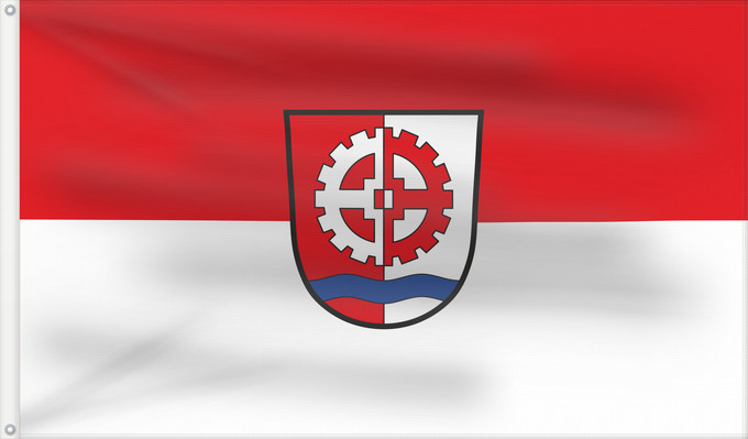 Bandera, con dos ojales metálicos y lado del asta reforzado: Gersthofen, St (Bayerisch-Schwaben)