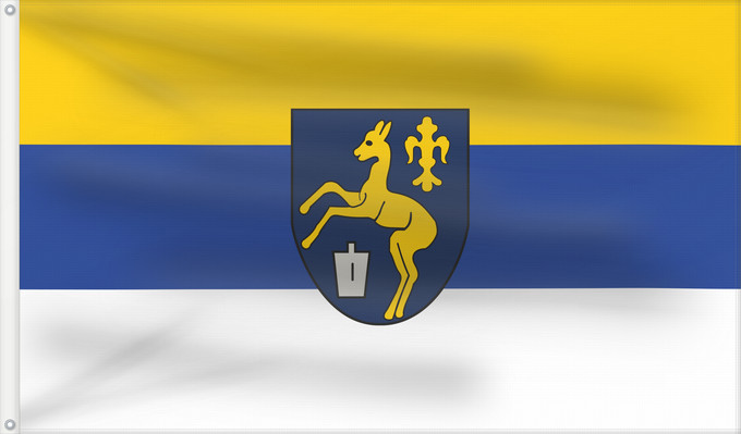 Bandera, con dos ojales metálicos y lado del asta reforzado: Graben (Bayerisch-Schwaben)