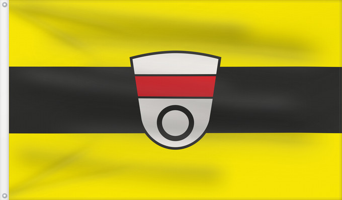 Bandera, con dos ojales metálicos y lado del asta reforzado: Westendorf (Bayerisch-Schwaben)