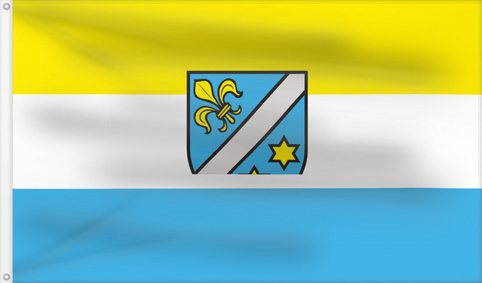 Bandera, con dos ojales metálicos y lado del asta reforzado: Dillingen a.d.Donau, GKSt (Bayerisch-Schwaben)