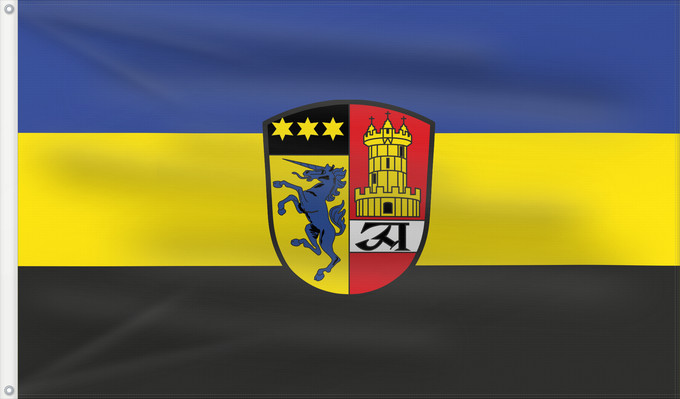 Bandera, con dos ojales metálicos y lado del asta reforzado: Finningen (Bayerisch-Schwaben)