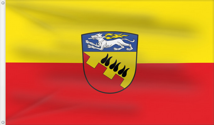 Bandera, con dos ojales metálicos y lado del asta reforzado: Medlingen (Bayerisch-Schwaben)
