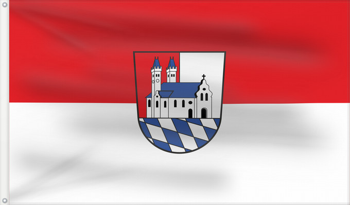 Bandera, con dos ojales metálicos y lado del asta reforzado: Wertingen, St (Bayerisch-Schwaben)